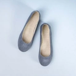 Shoes Women’s Footwear GISELLE Handmade Hemp Ballet Flats With Natural Rubber Sole