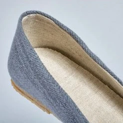Shoes Women’s Footwear GISELLE Handmade Hemp Ballet Flats With Natural Rubber Sole