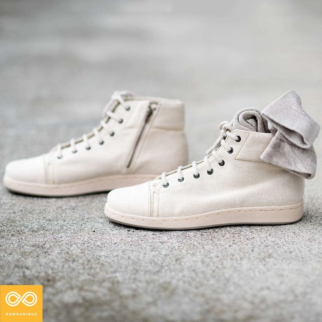 Geneva Hemp High Top Sneakers with Zipper - Unisex Men's & Women's Eco-Friendly Shoes 11 Shoes GENEVA Hemp High Top Sneakers Zipper (Men's & Women's Sizes)
