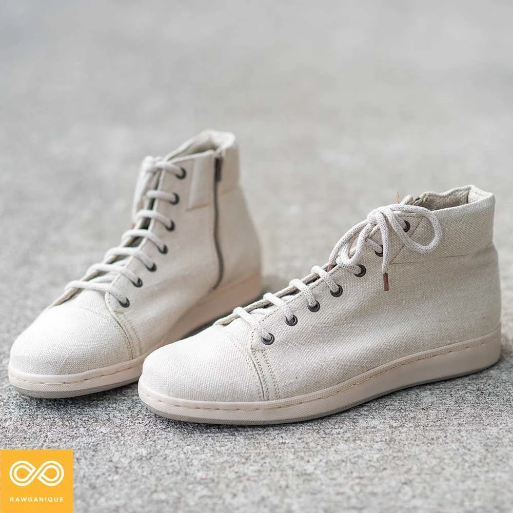 Geneva Hemp High Top Sneakers with Zipper - Unisex Men's & Women's Eco-Friendly Shoes 12 Shoes GENEVA Hemp High Top Sneakers Zipper (Men's & Women's Sizes)