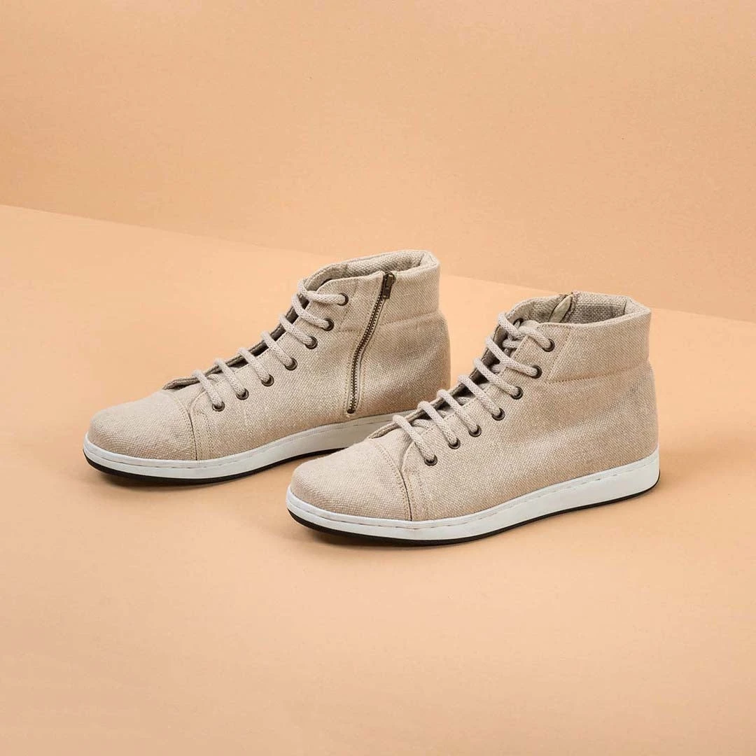 Geneva Hemp High Top Sneakers with Zipper - Unisex Men's & Women's Eco-Friendly Shoes 1 Shoes GENEVA Hemp High Top Sneakers Zipper (Men's & Women's Sizes)