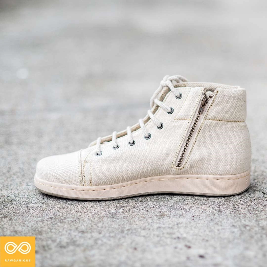 Geneva Hemp High Top Sneakers with Zipper - Unisex Men's & Women's Eco-Friendly Shoes 10 Shoes GENEVA Hemp High Top Sneakers Zipper (Men's & Women's Sizes)