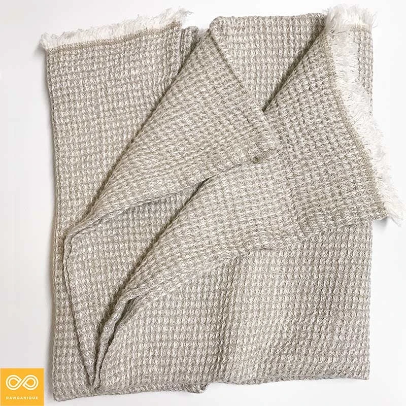Bespoke Handwoven Arles 100% Organic French Linen Honeycomb Towel | Luxury Bath & BedBath 4 Vendor-unknown BedBath Bespoke Handwoven "Arles" 100% Organic French Linen Honeycomb Towel