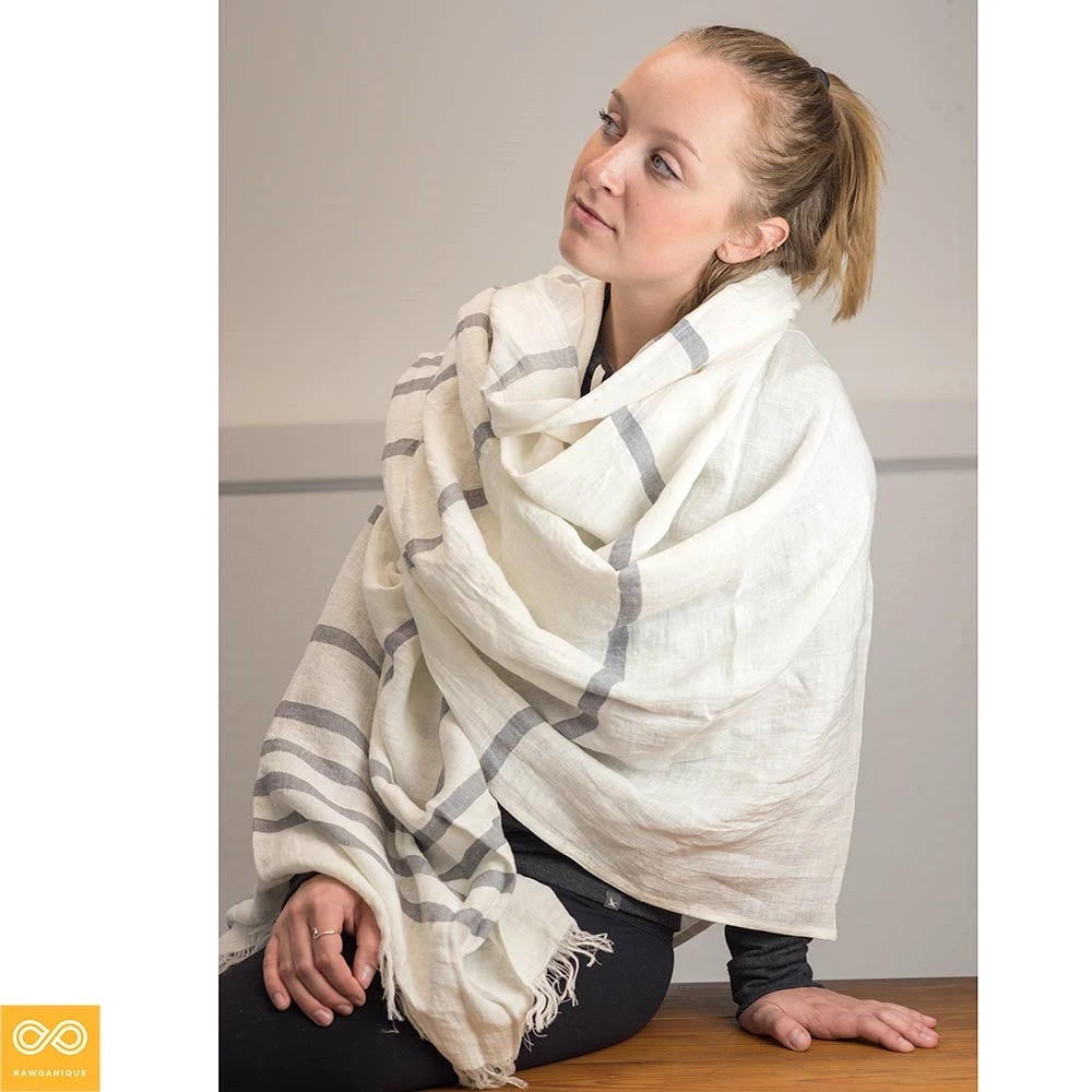 MANDALAY Organic Linen Throw Wrap - Luxurious Bespoke Living Room Blanket 3 Vendor-unknown MANDALAY Bespoke Organic Linen Throw Wrap