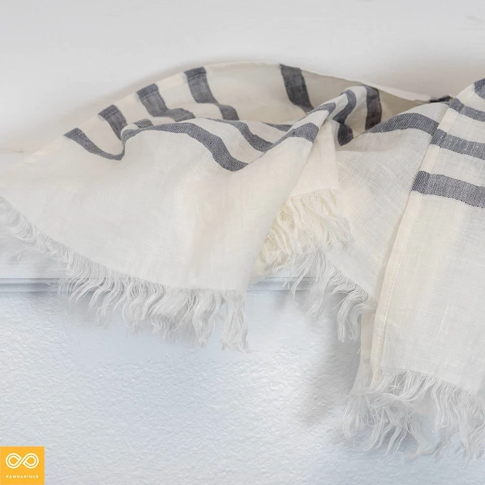 MANDALAY Organic Linen Throw Wrap - Luxurious Bespoke Living Room Blanket 4 Vendor-unknown MANDALAY Bespoke Organic Linen Throw Wrap