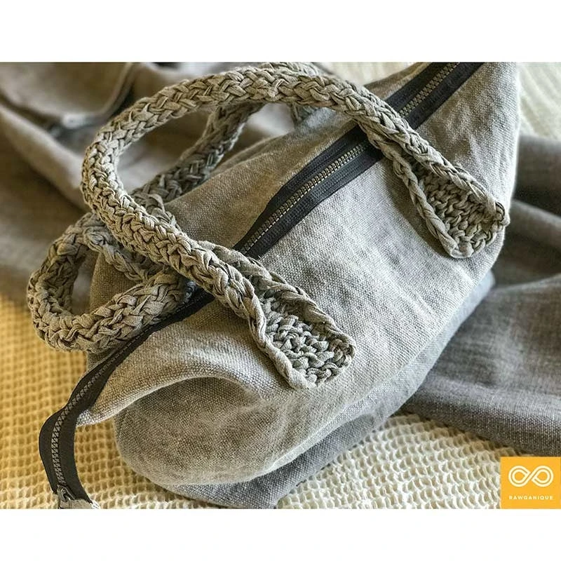 Handmade 100% Organic French Flax Linen Handbag - Claremont by ShoesBags&More 9 Vendor-unknown ShoesBags&More Bespoke Handmade 100% Organic French Flax Linen Handbag (Claremont)