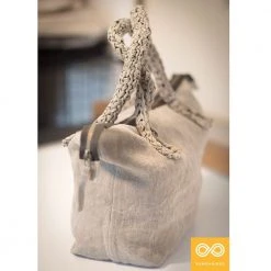 Handmade 100% Organic French Flax Linen Handbag - Claremont by ShoesBags&More 21 Vendor-unknown ShoesBags&More Bespoke Handmade 100% Organic French Flax Linen Handbag (Claremont)