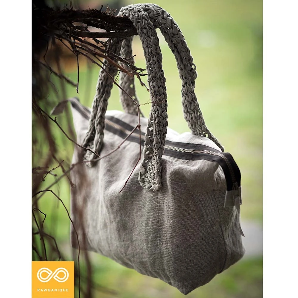 Handmade 100% Organic French Flax Linen Handbag - Claremont by ShoesBags&More 7 Vendor-unknown ShoesBags&More Bespoke Handmade 100% Organic French Flax Linen Handbag (Claremont)