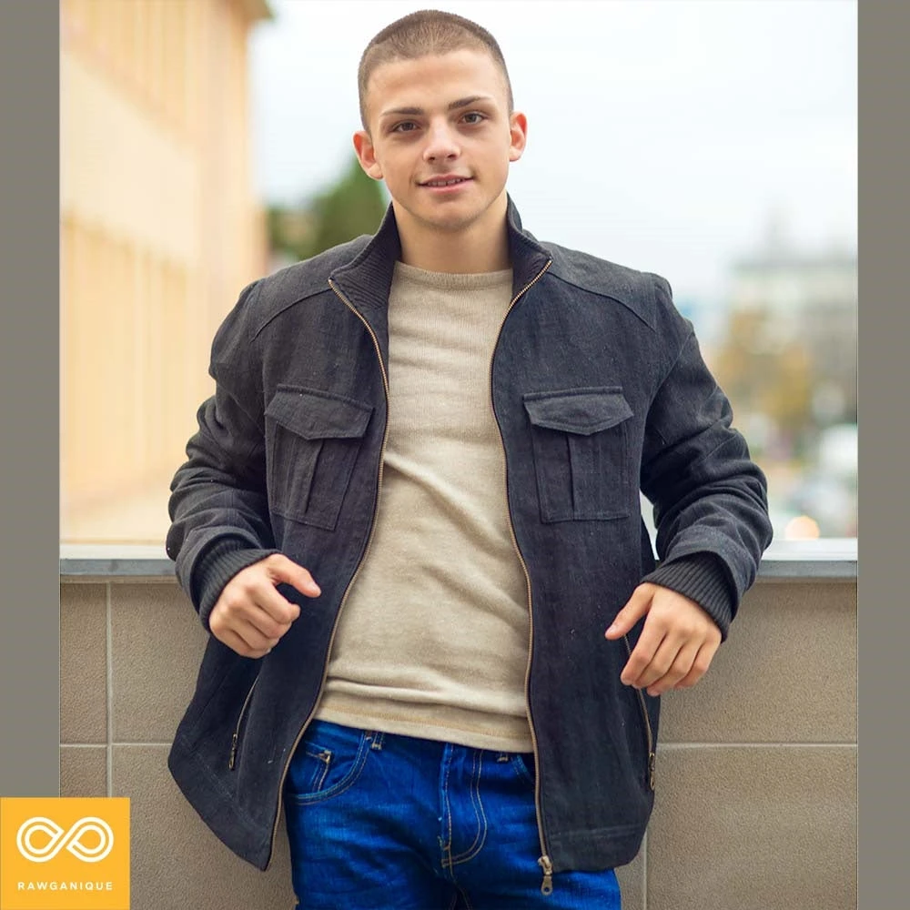 Unisex PARK LANE Organic Hemp Jacket with Organic Cotton Fleece Lining - Eco-Friendly Warmwear & Outerwear 10 Vendor-unknown Warmwear & Outerwear PARK LANE Organic Hemp Jacket (Organic Cotton Fleece Lining) (Unisex)