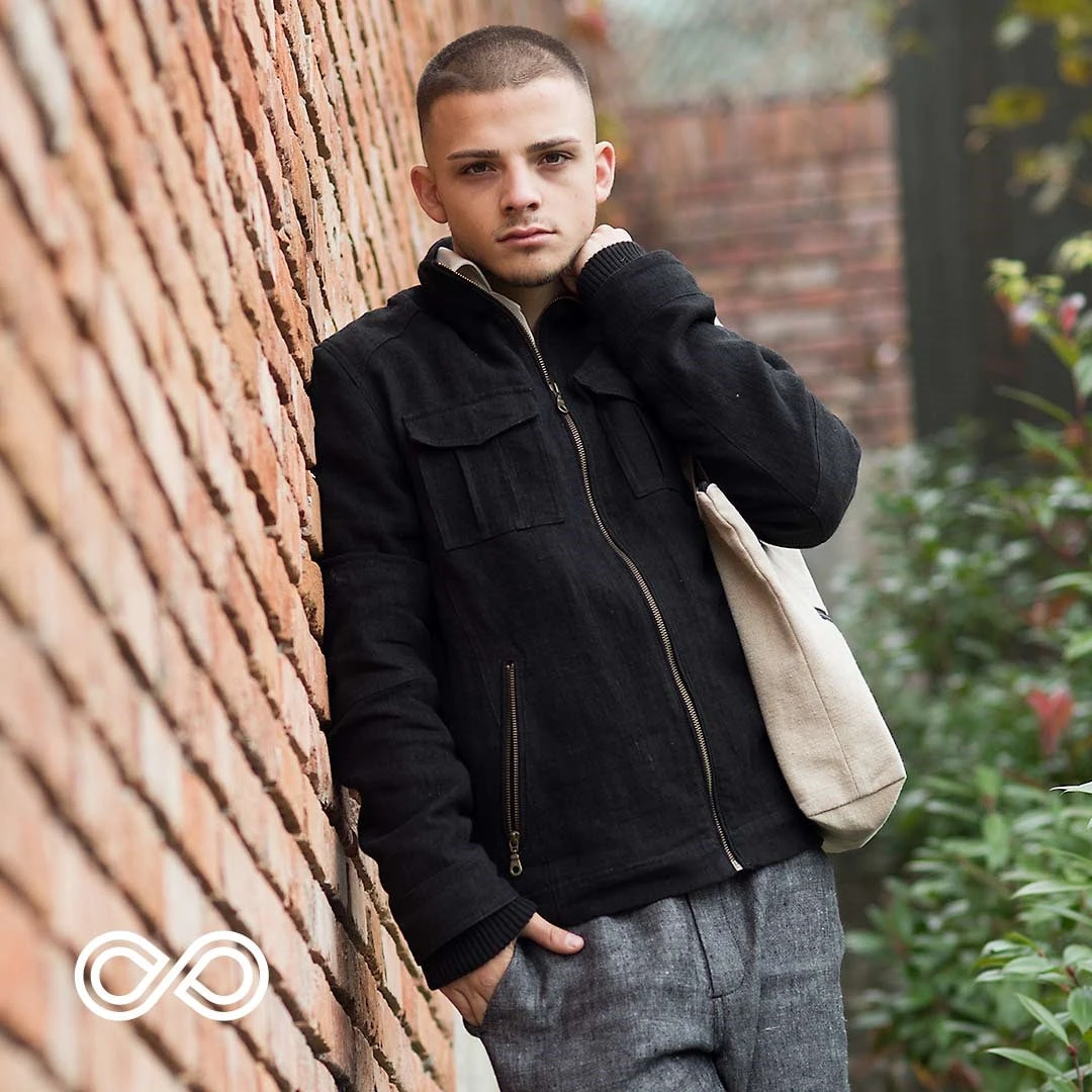 Unisex PARK LANE Organic Hemp Jacket with Organic Cotton Fleece Lining - Eco-Friendly Warmwear & Outerwear 1 Vendor-unknown Warmwear & Outerwear PARK LANE Organic Hemp Jacket (Organic Cotton Fleece Lining) (Unisex)