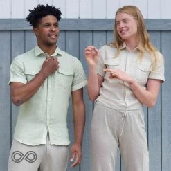 Men's Slim-Fit Short-Sleeve 100% Organic Hemp Shirt | Amsterdam Collection | Eco-Friendly & Comfortable 17 Vendor-unknown Men AMSTERDAM Slim-Fit Short-Sleeve 100% Organic Hemp Shirt