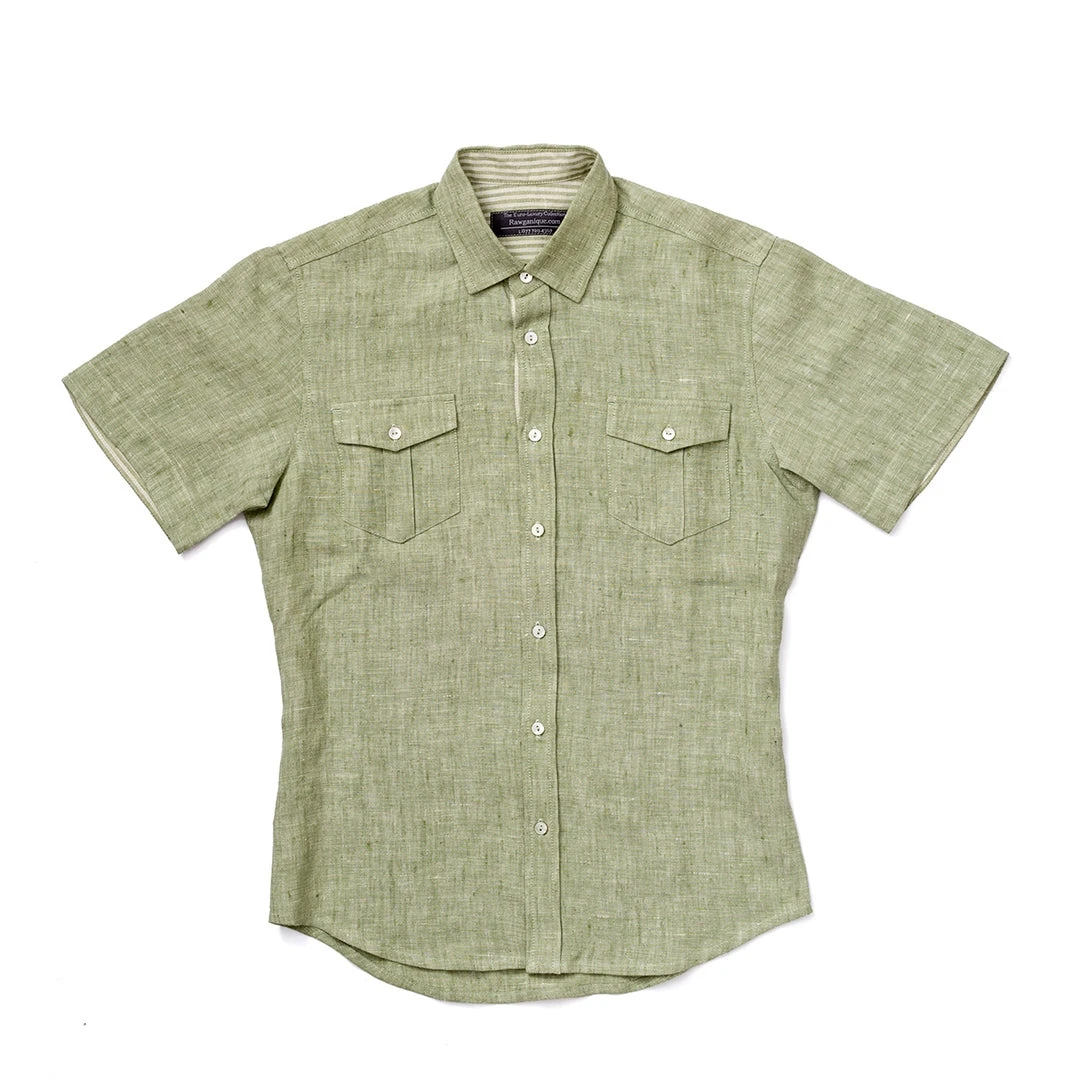 Men's Slim-Fit Short-Sleeve 100% Organic Hemp Shirt | Amsterdam Collection | Eco-Friendly & Comfortable 4 Vendor-unknown Men AMSTERDAM Slim-Fit Short-Sleeve 100% Organic Hemp Shirt