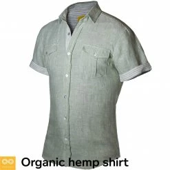 Men's Slim-Fit Short-Sleeve 100% Organic Hemp Shirt | Amsterdam Collection | Eco-Friendly & Comfortable 21 Vendor-unknown Men AMSTERDAM Slim-Fit Short-Sleeve 100% Organic Hemp Shirt