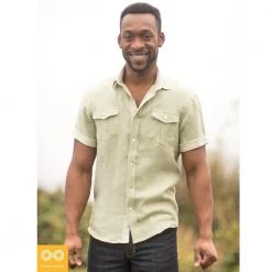 Men's Slim-Fit Short-Sleeve 100% Organic Hemp Shirt | Amsterdam Collection | Eco-Friendly & Comfortable 23 Vendor-unknown Men AMSTERDAM Slim-Fit Short-Sleeve 100% Organic Hemp Shirt