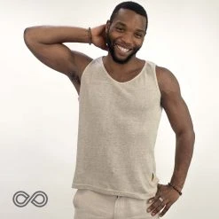 Rawganique CHOPIN 100% Organic French Linen Tank Top (Unisex)