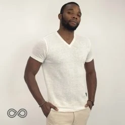 Vendor-unknown TIVOLI V-Neck Slim-Fit 100% Hemp T-Shirt T-Shirts