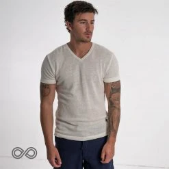 Vendor-unknown TIVOLI V-Neck Slim-Fit 100% Hemp T-Shirt T-Shirts