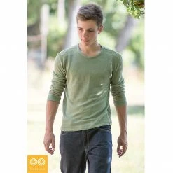 STRAVINSKY 100% Organic Linen Long-Sleeve Knit Shirt - Unisex, Eco-Friendly & Comfortable 26 Vendor-unknown STRAVINSKY 100% Organic Linen Long-sleeve Knit Shirt (Unisex)