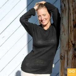 STRAVINSKY 100% Organic Linen Long-Sleeve Knit Shirt - Unisex, Eco-Friendly & Comfortable 25 Vendor-unknown STRAVINSKY 100% Organic Linen Long-sleeve Knit Shirt (Unisex)