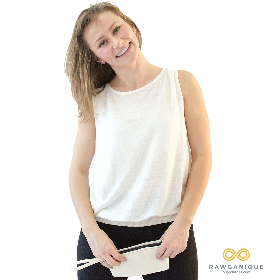 WHITNEY Organic Linen Sleeveless Knit Blouse for Women - Stylish & Comfortable 1 Vendor-unknown WHITNEY Organic Linen Sleeveless Knit Blouse Women