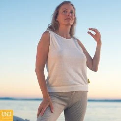 Vendor-unknown Women AUSTEN Hemp Sleeveless Knit Blouse - Eco-Friendly Summer Top 11 Vendor-unknown Women AUSTEN Hemp Sleeveless Knit Blouse