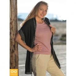 KNIGHTSBRIDGE 100% Organic Hemp Cardigan Tunic for Women - Eco-Friendly Warmwear 16 Vendor-unknown KNIGHTSBRIDGE 100% Organic Hemp Cardigan Tunic