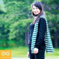 KENSINGTON Striped Organic Hemp Knit Scarf for Women - Soft, Warm, and Eco-Friendly 17 Vendor-unknown KENSINGTON Striped Organic Hemp Knit Scarf
