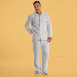 Vendor-unknown SAN JOSE 100% Organic Hemp Pajamas PJ Set (Long-sleeves / Pants) (Unisex) Lingerie & Sleepwear