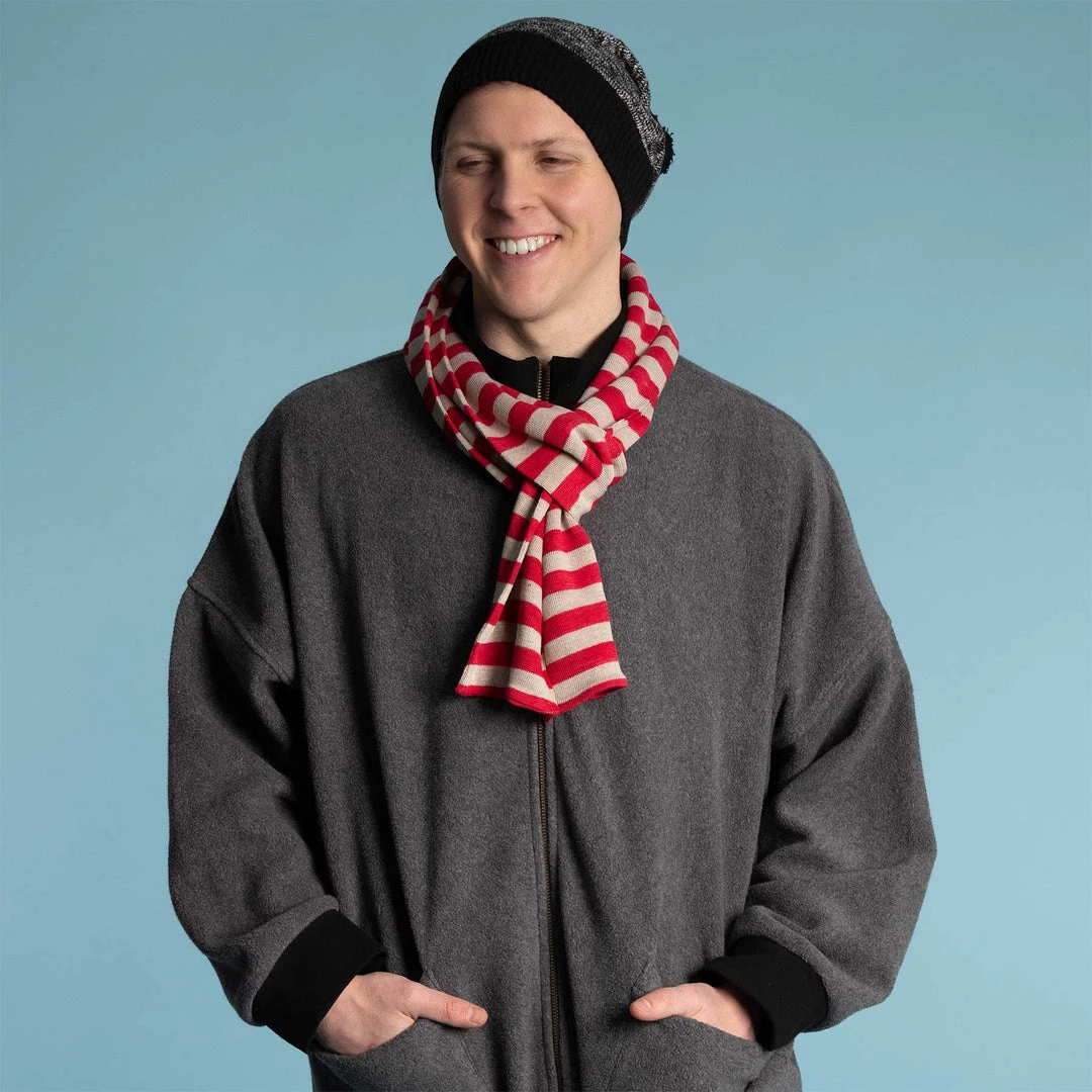 KENSINGTON Striped Organic Hemp Knit Scarf for Women - Soft, Warm, and Eco-Friendly 2 Vendor-unknown KENSINGTON Striped Organic Hemp Knit Scarf