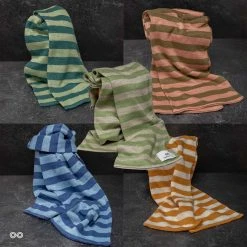 KENSINGTON Striped Organic Hemp Knit Scarf for Women - Soft, Warm, and Eco-Friendly 14 Vendor-unknown KENSINGTON Striped Organic Hemp Knit Scarf