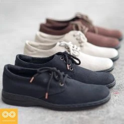 Unisex Hemp Oxford Dress Shoes - Round Toe Comfortable Footwear for Men & Women 25 Hemp Oxford Dress Shoes (Round Toes) (Unisex Sizes)