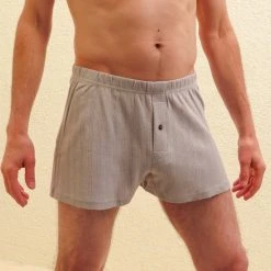 SHAUN 100% Organic Cotton Luxury Jacquard Mesh Boxers for Men - Coconut Button Design 11 Vendor-unknown SHAUN 100% Organic Cotton Luxury Jacquard Mesh Boxers (Coconut Button)