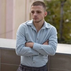 Vendor-unknown PARK PLACE 100% Organic Cotton Long-Sleeve Dress Shirt Men