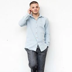 Vendor-unknown PARK PLACE 100% Organic Cotton Long-Sleeve Dress Shirt Men