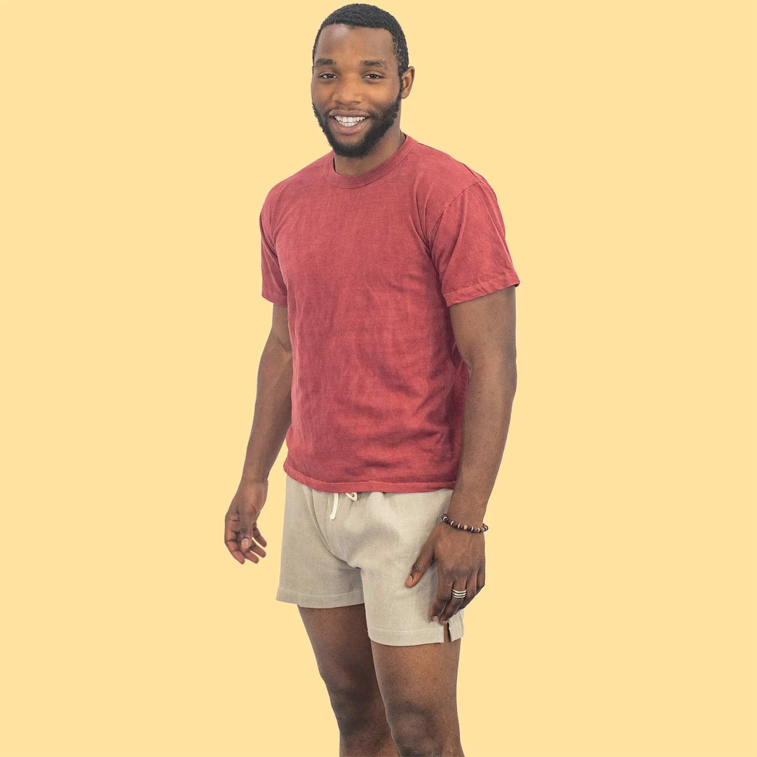 Men's GREENWICH Elastic-Free 100% Organic Hemp Boxers - Eco-Friendly & Comfortable Underwear 13 Vendor-unknown Men GREENWICH Elastic-free 100% Organic Hemp Boxers Woven (OC Thread, Nut Button)