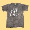 T-Shirts SONOMA Unisex Printed 100% Organic Cotton T-Shirt (Made In USA) (Non-Toxic Ink) (Live Life Simply) Women