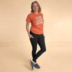 Vendor-unknown JANELLE Organic Cotton Blackout Ankle Leggings Bottoms