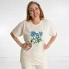 T-Shirts SONOMA Printed 100% Organic Cotton T-shirt (Made In USA) - Blue Flower