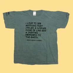 T-Shirts Tops SONOMA Printed 100% Organic Cotton T-shirt Made In USA (Unisex) - Thoreau