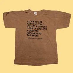 T-Shirts Tops SONOMA Printed 100% Organic Cotton T-shirt Made In USA (Unisex) - Thoreau