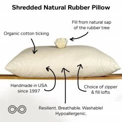 Vendor-unknown KAUAI Organic Shredded Natural Rubber Latex Pillow (Made In USA)