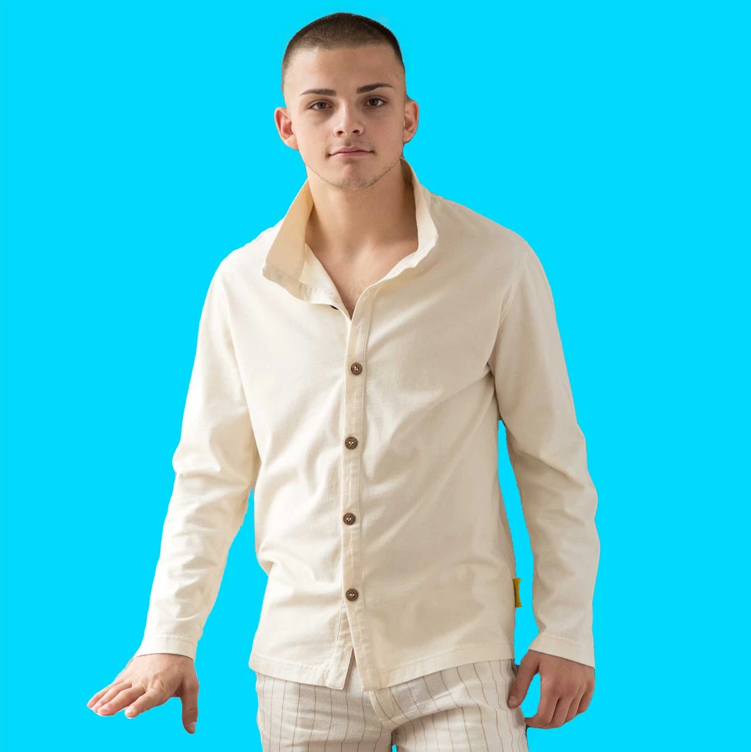 STRASBOURG 100% Organic Prima Cotton Jersey Shirt for Men - Uniquely Rawganique 3 Vendor-unknown STRASBOURG 100% Organic Prima Cotton Jersey Shirt