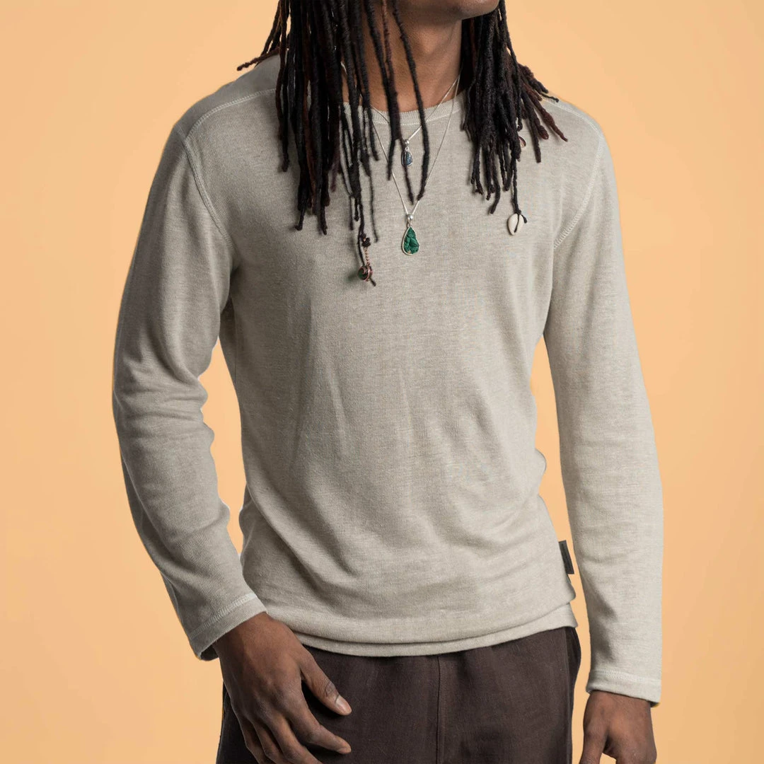 STRAVINSKY 100% Organic Linen Long-Sleeve Knit Shirt - Unisex, Eco-Friendly & Comfortable 5 Vendor-unknown STRAVINSKY 100% Organic Linen Long-sleeve Knit Shirt (Unisex)