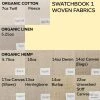 Vendor-unknown DIY Swatch Book 1 (Organic Cotton, Linen & Hemp Woven Fabrics)