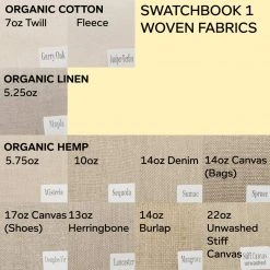 Vendor-unknown DIY Swatch Book 1 (Organic Cotton, Linen & Hemp Woven Fabrics)