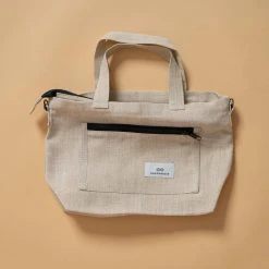 Vendor-unknown SYDNEY 100% Organic Hemp Clutch Tote (With Shoulder Strap) (12x9x3.5) (Plastic-free)