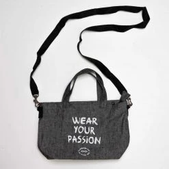 Vendor-unknown SYDNEY Hemp Shoulder / Clutch Mini Tote Bag (Wear Your Passion) (12x9x3.5) (Plastic-free) ShoesBags&More