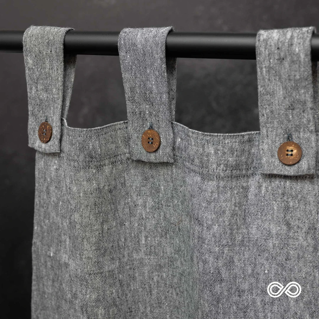 48"x72" BERKELEY 100% Organic Hemp Curtain Panel for Bedroom & Living Room - Eco-Friendly Home Decor 1 Vendor-unknown 48"x72" BERKELEY Tabbed 100% Organic Hemp Curtain Panel BedBath