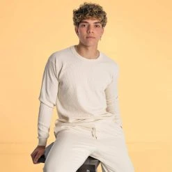 Vendor-unknown WAFFLE 100% USA Organic Cotton Thermal Knit Honeycomb Tubular Fabric (By The Yard) DIY