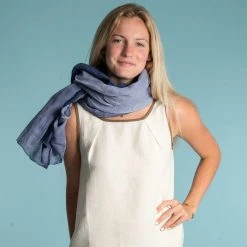 Vendor-unknown TAORMINA 100% Organic Hemp Scarf (24" X 70") (Gauzy, Lightweight) Warmwear & Outerwear